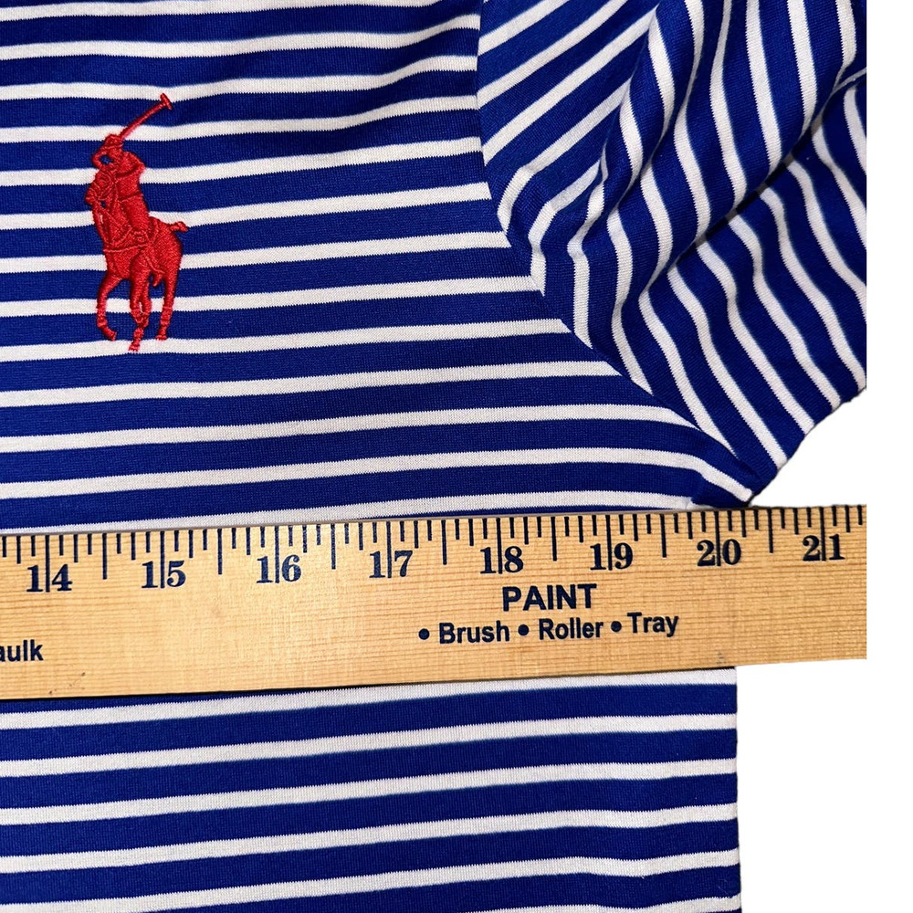 Polo Ralph Lauren Pro Fit Stripped Polo Large Logo Size: M - Picture 5 of 6